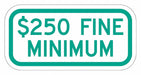 Fine Supplemental Parking Sign 6 x 12 