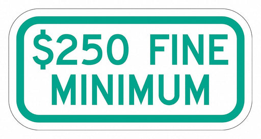Fine Supplemental Parking Sign 6 x 12 