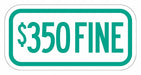 Fine Supplemental Parking Sign 6 x 12 