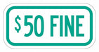 Fine Supplemental Parking Sign 6 x 12 