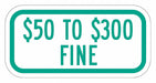 Fine Supplemental Parking Sign 6 x 12 