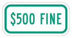 Fine Supplemental Parking Sign 6 x 12 
