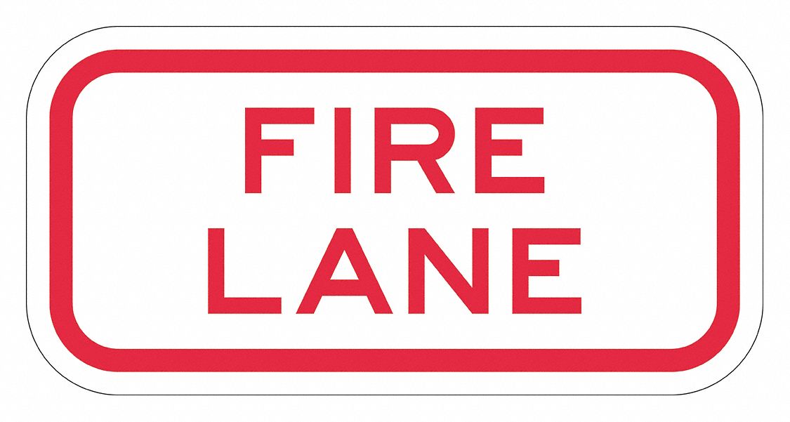 Fire Lane Parking Sign 6 x 12 