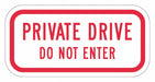 Traffic Sign 6 in x 12 in White