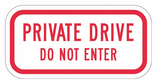 Traffic Sign 6 in x 12 in White