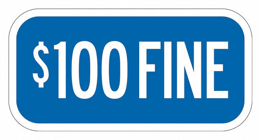 Fine Supplemental Parking Sign 6 x 12 