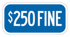 Fine Supplemental Parking Sign 6 x 12 