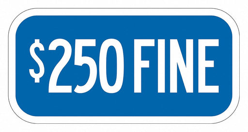 Fine Supplemental Parking Sign 6 x 12 
