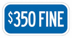 Fine Supplemental Parking Sign 6 x 12 