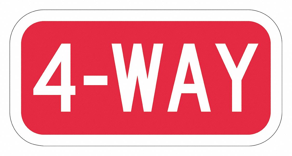 Traffic Sign 6 in x 12 in Red