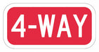Traffic Sign 6 in x 12 in Red