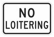 Rflctv No Loitering Sign 12x18in Alum