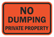 Reflective No Dumping Sign 12x18in Alum