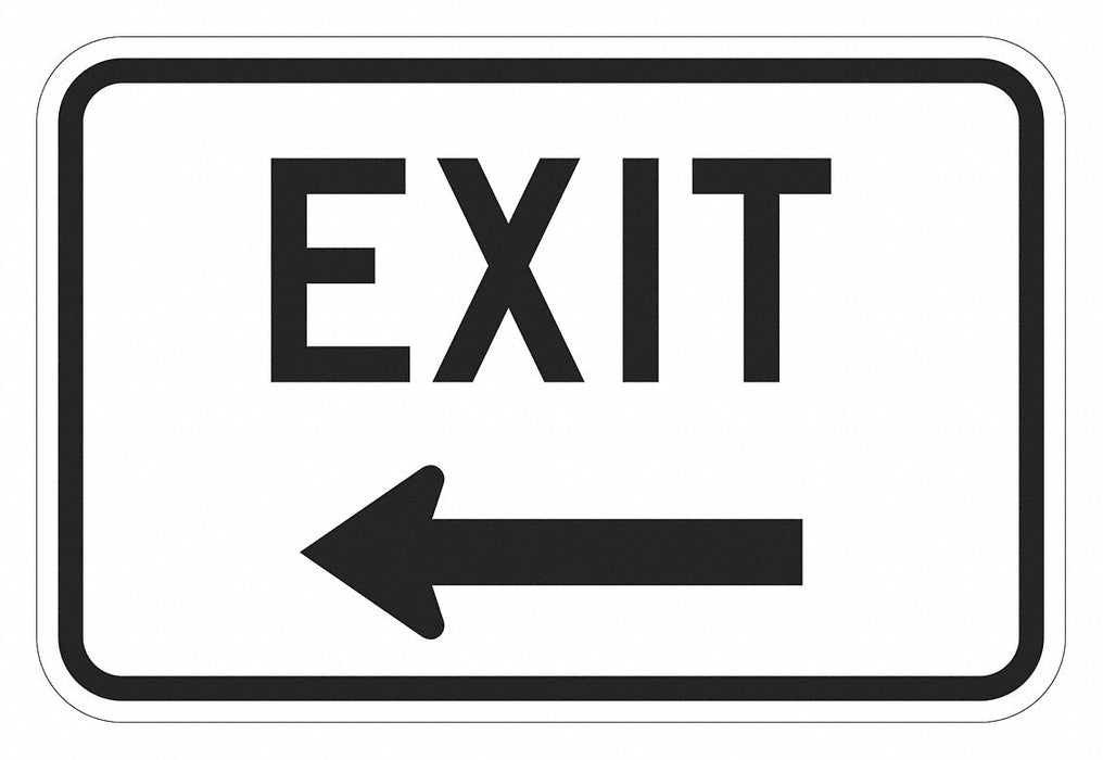 Exit Sign For Parking Lots 12 x 18 