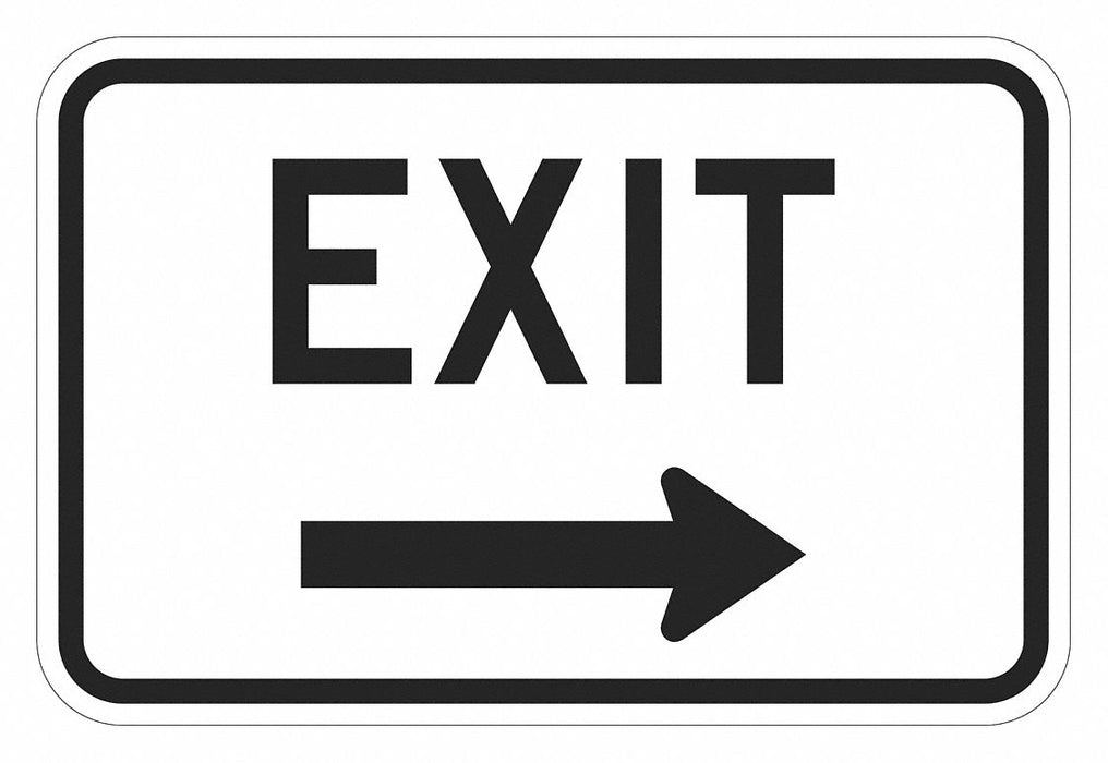 Exit Sign For Parking Lots 12 x 18 