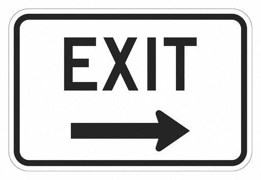 Exit Sign For Parking Lots 12 x 18 