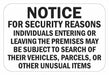 Rflctv Surveillance Notice Sign 12x18in