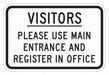 Rflctv Visitors Sign 12x18in Aluminum