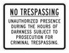 Rflctv No Trespassing Sign 12x18in Alum