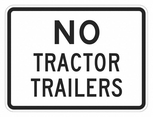 Traffic Sign 12 in x 18 in White