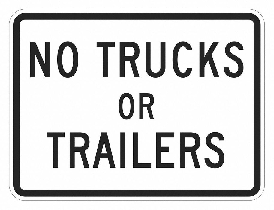Traffic Sign 12 in x 18 in White