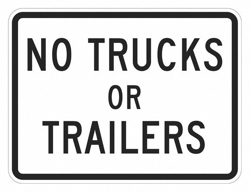 Traffic Sign 12 in x 18 in White