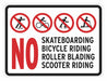 Rflctv No Skateboards Sign 12x18in Alum