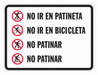 Rflctv No Skateboards Sign 12x18in Alum