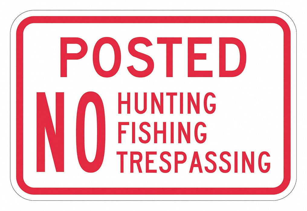 Rflctv No Trespassing Sign 12x18in Alum