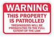 Rflctv No Trespassing Warn Sign 12x18in