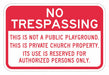 Rflctv No Trespassing Sign 12x18in Alum