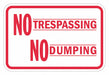 Rflctv No Trespassing Sign 12x18in Alum