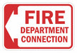 Rflctv Fire Connection Sign 12x18in Alum
