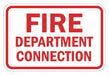 Rflctv Fire Connection Sign 12x18in Alum