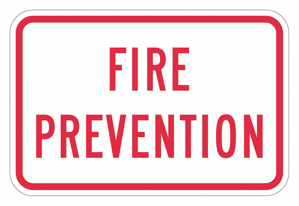 Rflctv Fire Prevention Sign 12x18in Alum