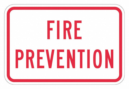 Rflctv Fire Prevention Sign 12x18in Alum
