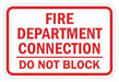 Rflctv Fire Connection Sign 12x18in Alum