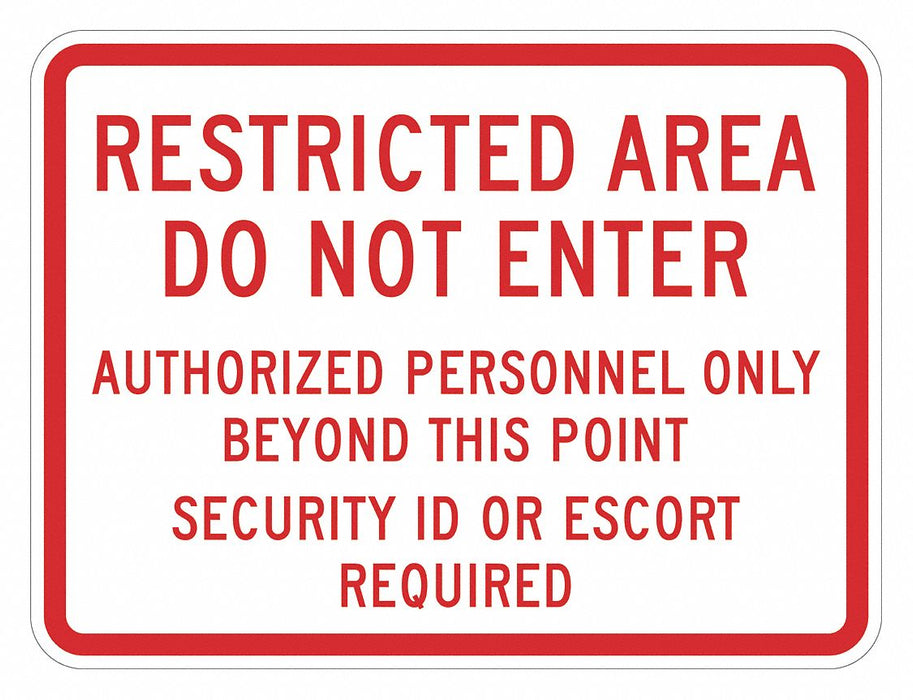 Rflctv Do Not Enter Sign 12inx18in Alum