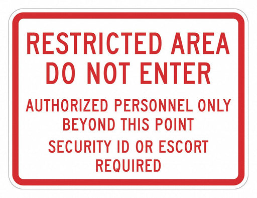 Rflctv Do Not Enter Sign 12inx18in Alum
