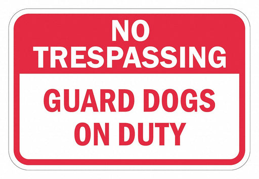 Rflctv No Trespassing Sign 12x18in Alum