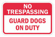 Rflctv No Trespassing Sign 12x18in Alum