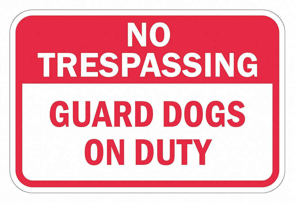 Rflctv No Trespassing Sign 12x18in Alum