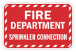 Rflctv Fire Connection Sign 12x18in Alum