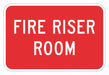 Reflective Fire Riser Sign 12x18in Alum