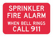 Reflective Fire Alarm Sign 12x18in Alum