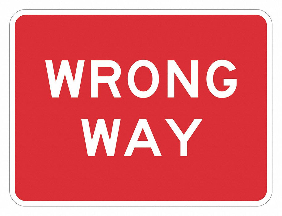 Traffic Sign 12 in x 18 in Red