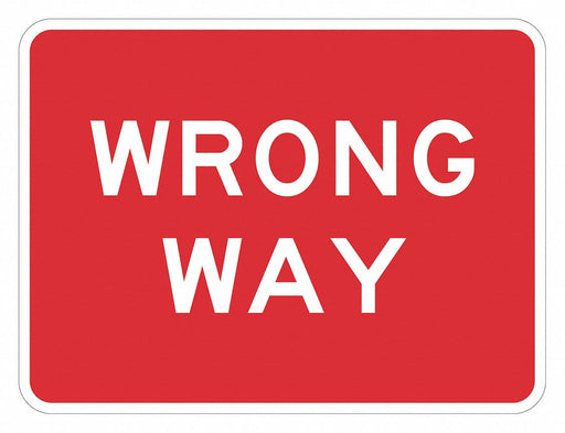 Traffic Sign 18 in x 24 in Red