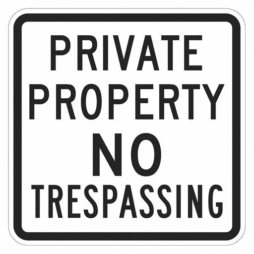 Warning Sign 18 in Aluminum