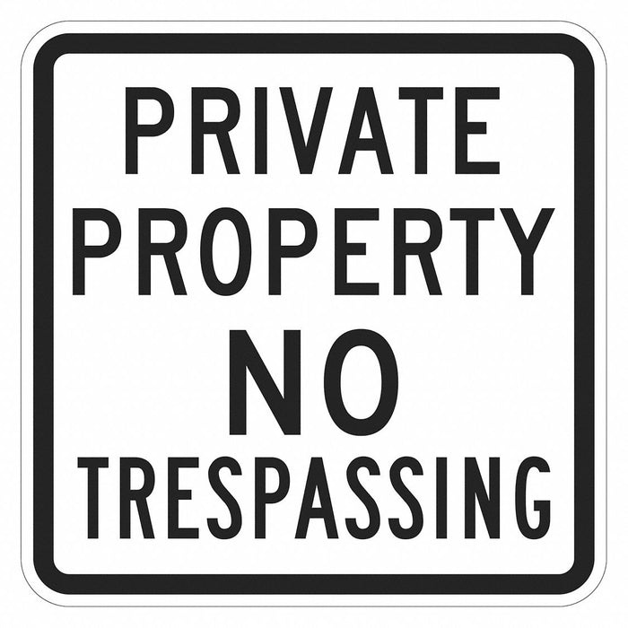 Warning Sign 18 in Aluminum