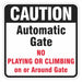Rflctv Gate Caution Sign 18x18in Alum